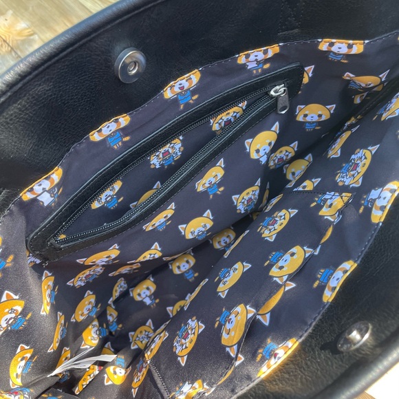 Loungefly Aggretsuko Black and Yellow Tote - Picture 6 of 12